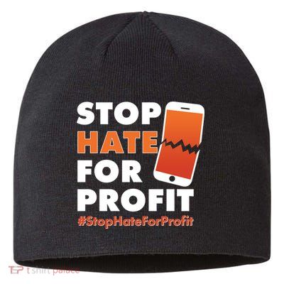 Stop Hate for Profit #StopHateForProfit Cracked Cell Phone Sustainable Beanie