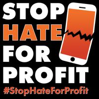 Stop Hate for Profit #StopHateForProfit Cracked Cell Phone 16 in Basic Backpack