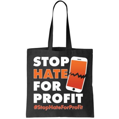 Stop Hate for Profit #StopHateForProfit Cracked Cell Phone Bag