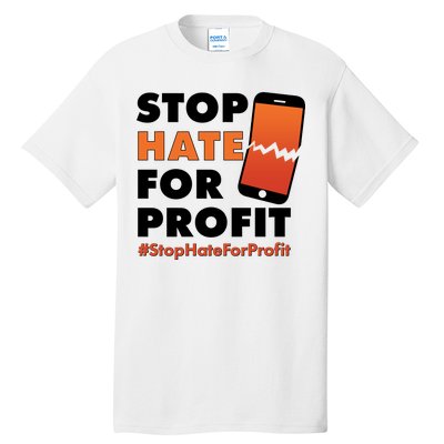 Stop Hate for Profit #StopHateForProfit Cracked Cell Phone Tall T-Shirt