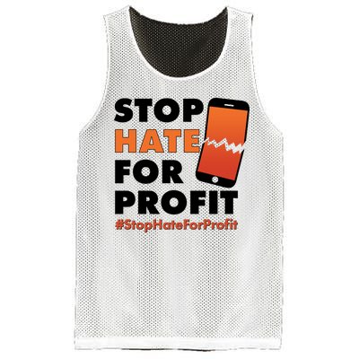 Stop Hate for Profit #StopHateForProfit Cracked Cell Phone Mesh Reversible Basketball Jersey Tank