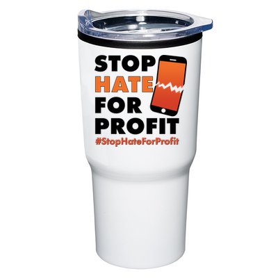 Stop Hate for Profit #StopHateForProfit Cracked Cell Phone Tumbler
