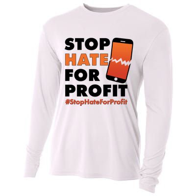 Stop Hate for Profit #StopHateForProfit Cracked Cell Phone Cooling Performance Long Sleeve Crew
