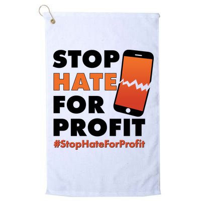 Stop Hate for Profit #StopHateForProfit Cracked Cell Phone Golf Towel