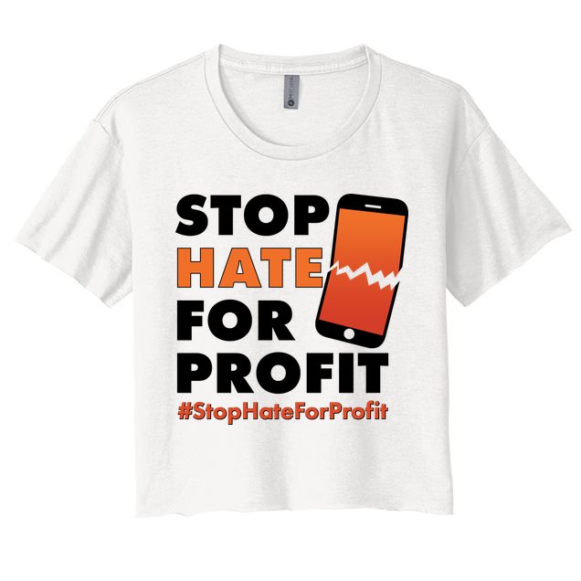 Stop Hate for Profit #StopHateForProfit Cracked Cell Phone Crop Top