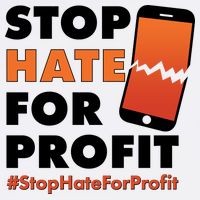 Stop Hate for Profit #StopHateForProfit Cracked Cell Phone Short Acrylic Beanie