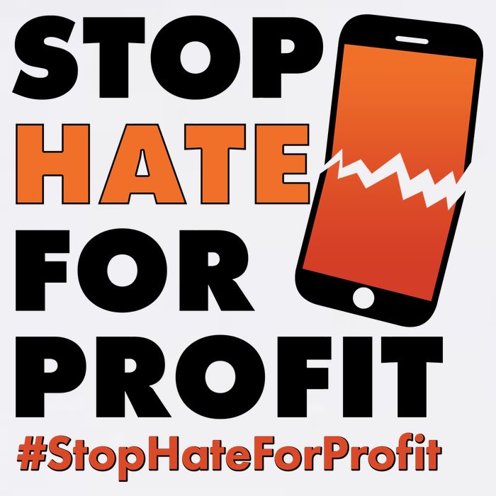 Stop Hate for Profit #StopHateForProfit Cracked Cell Phone Short Acrylic Beanie