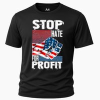 Stop Hate for Profit USA Flag Fist Cooling Performance Crew T-Shirt