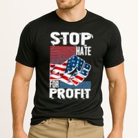 Stop Hate for Profit USA Flag Fist Cooling Performance Crew T-Shirt