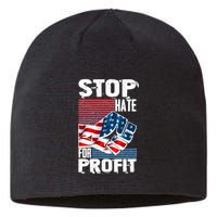 Stop Hate for Profit USA Flag Fist Sustainable Beanie