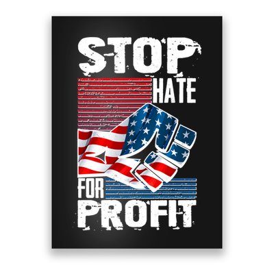 Stop Hate for Profit USA Flag Fist Poster