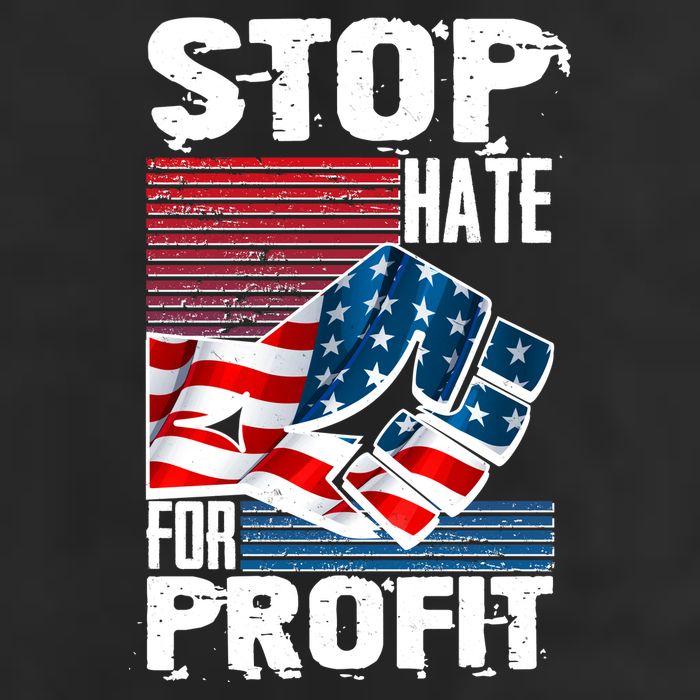 Stop Hate for Profit USA Flag Fist Golf Towel