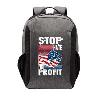 Stop Hate for Profit USA Flag Fist Vector Backpack