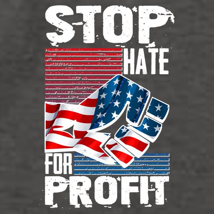 Stop Hate for Profit USA Flag Fist Vector Backpack