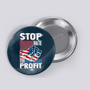 Stop Hate for Profit USA Flag Fist Button