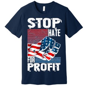 Stop Hate for Profit USA Flag Fist Premium T-Shirt