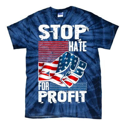 Stop Hate for Profit USA Flag Fist Tie-Dye T-Shirt