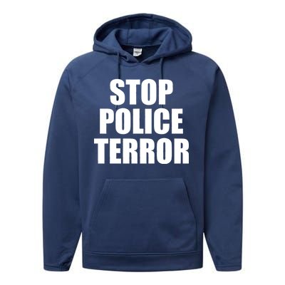 Stop Police Terror Performance Fleece Hoodie