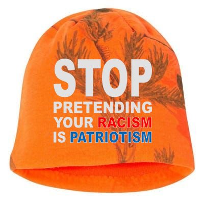 Stop Pretending Your Racism Is Patriotism Kati - Camo Knit Beanie