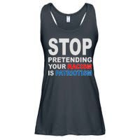 Stop Pretending Your Racism Is Patriotism Ladies Essential Flowy Tank