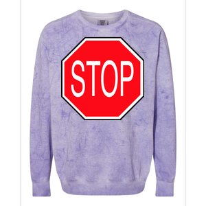 Stop Sign Colorblast Crewneck Sweatshirt