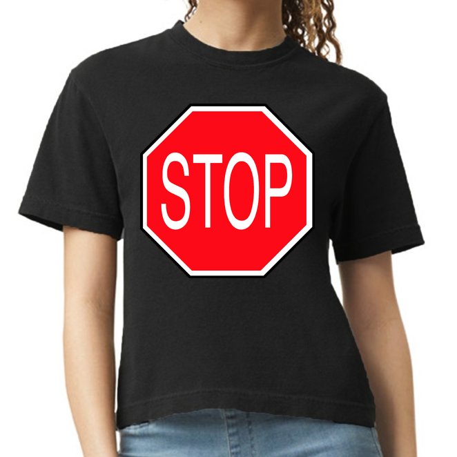 Stop Sign Comfort Colors Boxy T-Shirt