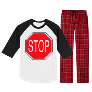 Stop Sign Raglan Sleeve Pajama Set