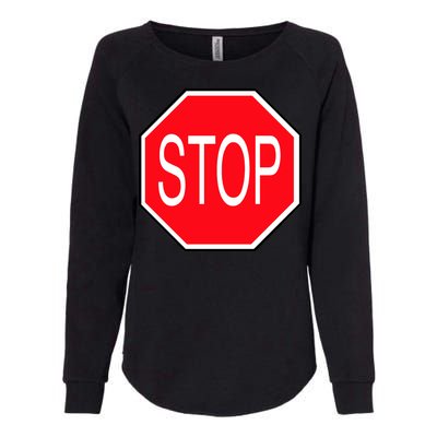 Stop Sign Womens California Wash Sweatshirt