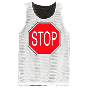 Stop Sign Mesh Reversible Basketball Jersey Tank