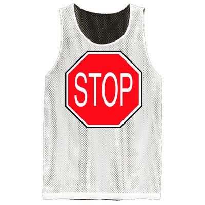 Stop Sign Mesh Reversible Basketball Jersey Tank