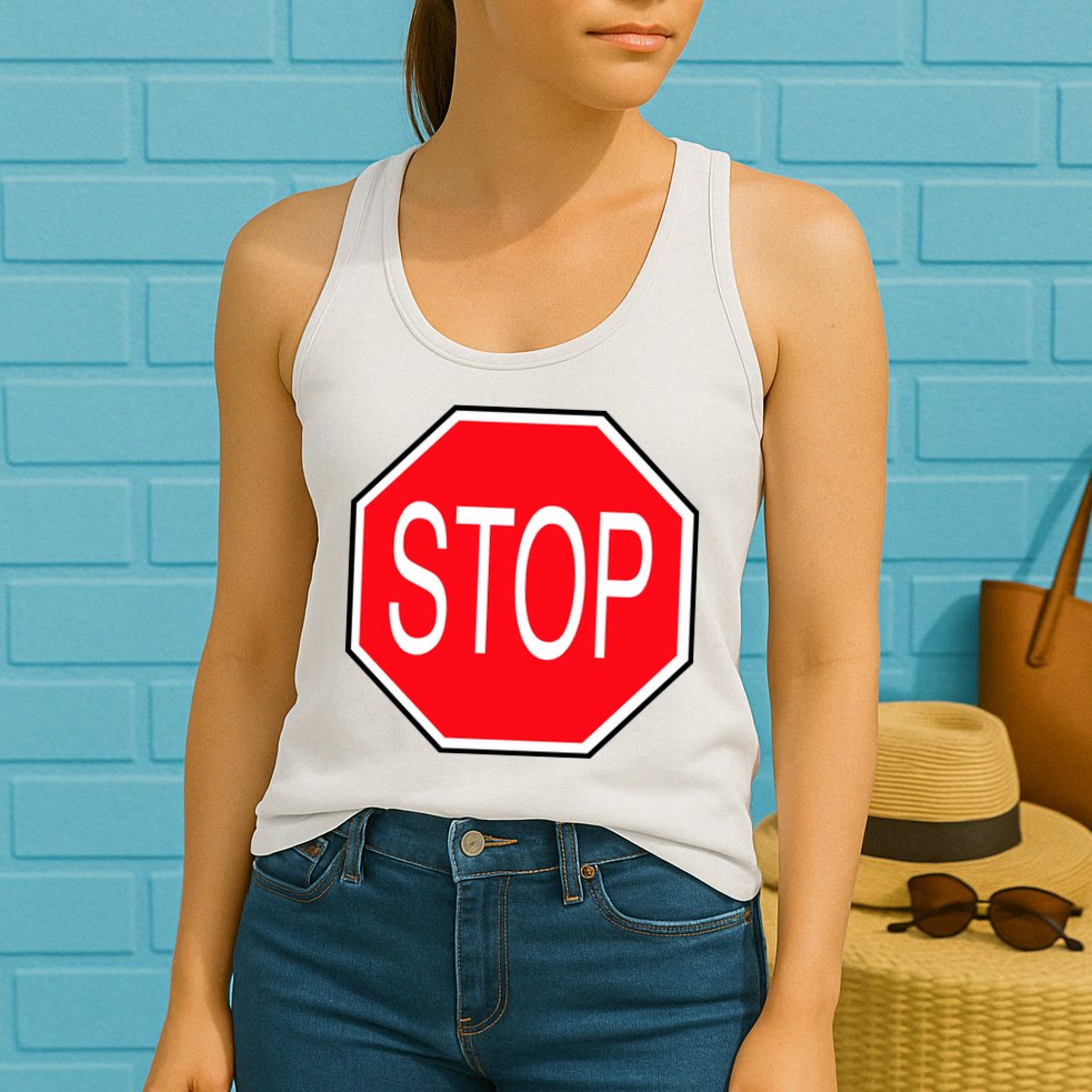 Stop Sign Womens Tank Top