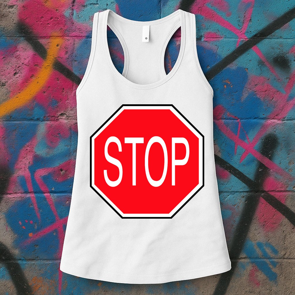 Stop Sign Womens Tank Top