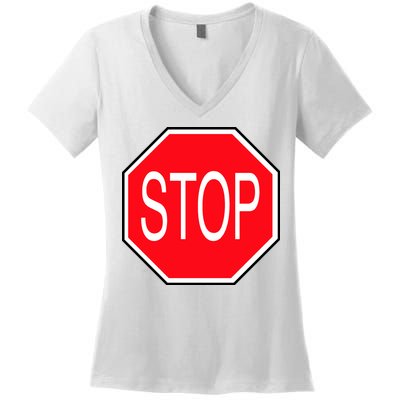 Stop Sign Women's V-Neck T-Shirt