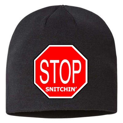 STOP Snitching Snitchin' Sustainable Beanie