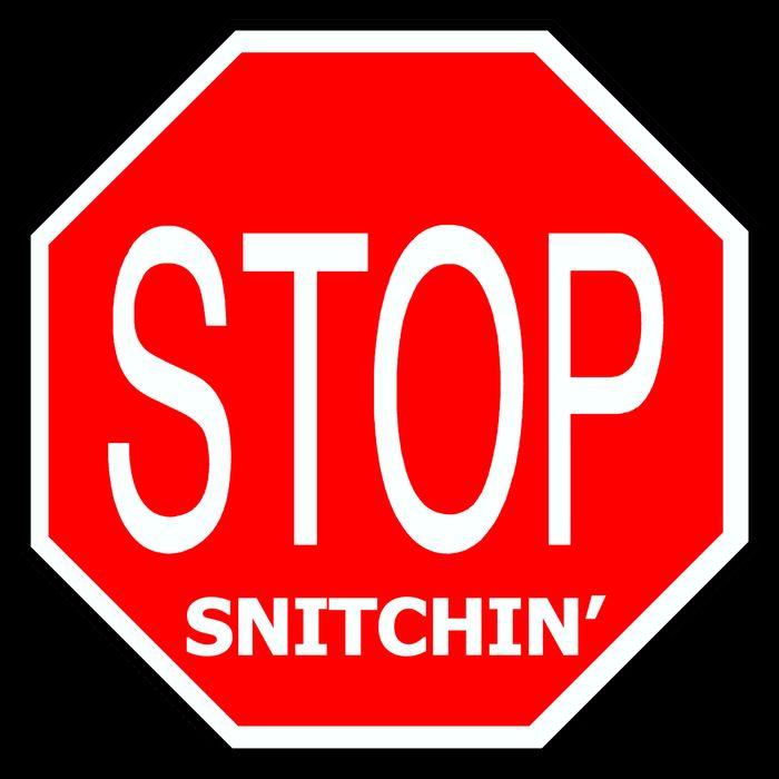 STOP Snitching Snitchin' Cropped Pullover Crew