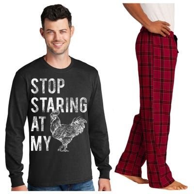 Stop Staring At My Cock Long Sleeve Pajama Set