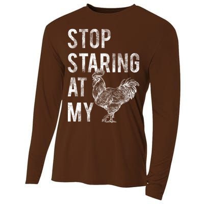 Stop Staring At My Cock Cooling Performance Long Sleeve Crew