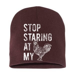 Stop Staring At My Cock Short Acrylic Beanie