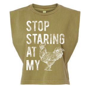 Stop Staring At My Cock Garment-Dyed Women's Muscle Tee