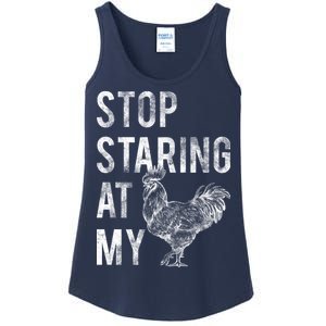 Stop Staring At My Cock Ladies Essential Tank