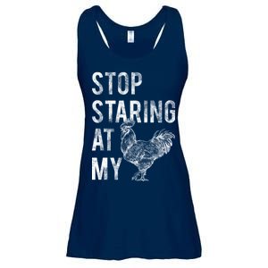 Stop Staring At My Cock Ladies Essential Flowy Tank