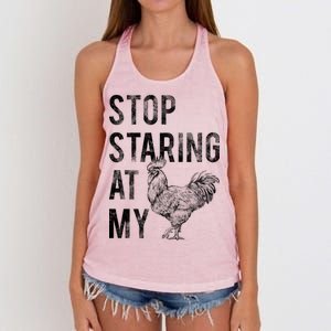 Stop Staring At My Cock Women's Knotted Racerback Tank