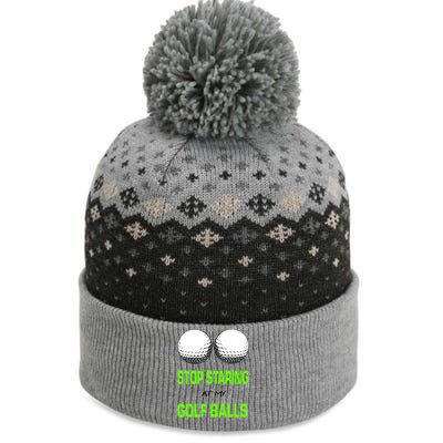 Stop Staring At My Golf Balls The Baniff Cuffed Pom Beanie