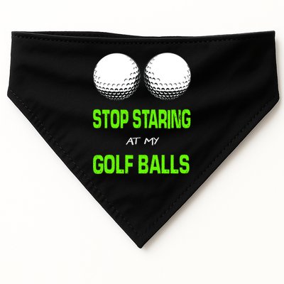 Stop Staring At My Golf Balls USA-Made Doggie Bandana