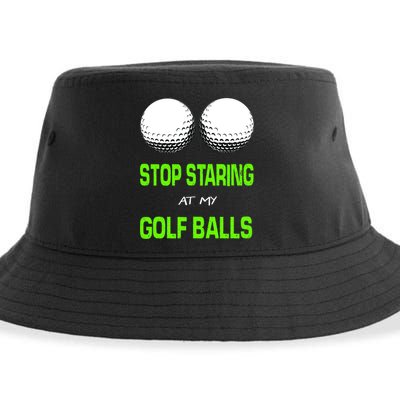 Stop Staring At My Golf Balls Sustainable Bucket Hat