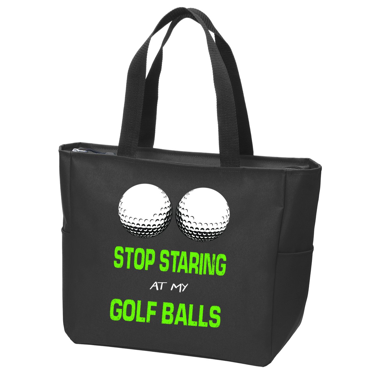 Stop Staring At My Golf Balls Zip Tote Bag