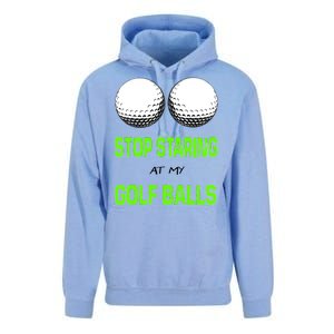 Stop Staring At My Golf Balls Unisex Surf Hoodie