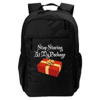 Stop Staring At My Package Christmas Present X-Mas Backpack