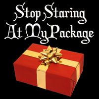 Stop Staring At My Package Christmas Present X-Mas Backpack