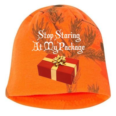 Stop Staring At My Package Christmas Present X-Mas Kati - Camo Knit Beanie